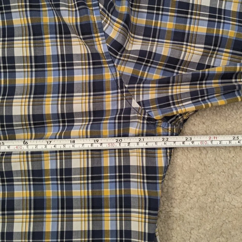 Banana Republic blue plaid shirt large